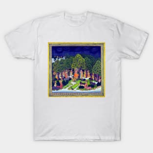 Radha & Krishna In Forest During storm 1770 Mughal India T-Shirt